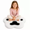 LEAN Alfombra de patas de peluche pelo suave Alfombra Negra y blanca 60 x 60 cm
