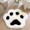 LEAN Alfombra de patas de peluche pelo suave Alfombra Negra y blanca 60 x 60 cm