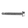 VOLTENO MF-530-4838 Tornillo autotaladrante con cabeza hexagonal y arandela 4,8 x 38 mm, acero al carbono galvanizado, DIN 7504K, Plata