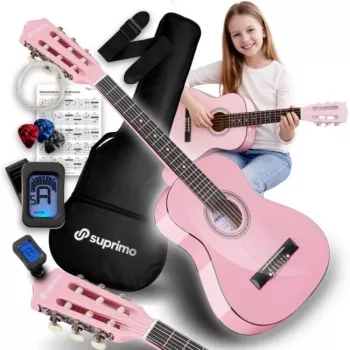 SUPRIMO JRC SET PK Guitarra clásica 1/4 Rosa con accesorios