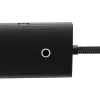 Baseus Lite Series hub USB 3.0 de 4 puertos - 5Gbps, alimentado por bus, Negro (WKQX030101)