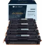 G&G pack de 4 cartuchos de tóner compatibles para HP 203X serie, negro cian magenta amarillo, alta capacidad, GS-H203X-4P