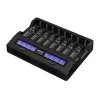 XTAR VC8S USB-C SET Cargador de baterías, 3,7V/1,2V