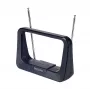 Phil Antena interior DVB-T/T2 con cable coaxial de 1,8 m, 75 ohmios, filtro 3G/4G, negro