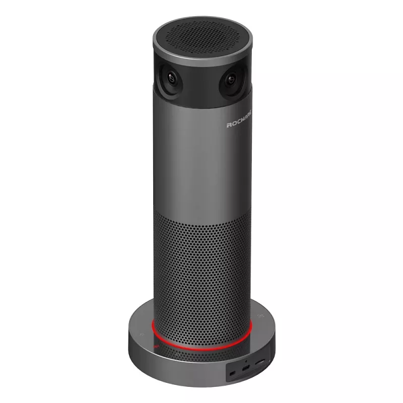 ROCWARE RC360 Cámara IP Wi-Fi panorámica de 360°, 1080P Full HD, audio bidireccional, visión nocturna, para interior