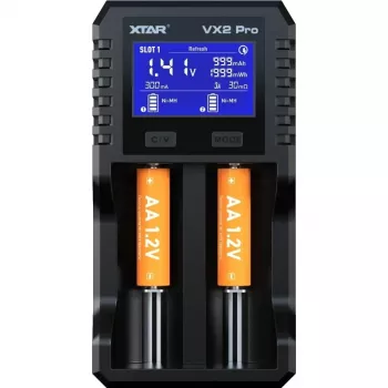 XTAR VX2 PRO SET cargador de baterías, 3,7V/1,5V/1,2V