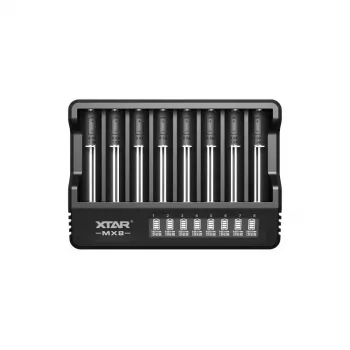 XTAR MX8 cargador de baterías USB-C Li-Ion/Ni-MH, 3,7V/1,5V/1,2V
