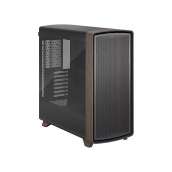 Fractal Design Summit Black TG Light Tint caja de PC semitorre con panel frontal de nogal