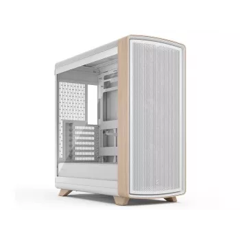 Caja semitorre Fractal Design Summit Chalk White TG Clear Tint con frontal de roble auténtico