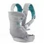 Portabebés convertible 4 en 1 B-KIDS Infantino, gris, 3,6–14,5 kg, certificado JPMA, con babero Wonder Cover™ extraíble