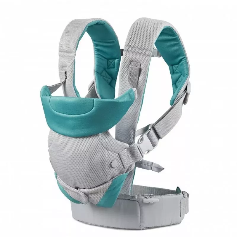 Portabebés convertible 4 en 1 B-KIDS Infantino, gris, 3,6–14,5 kg, certificado JPMA, con babero Wonder Cover™ extraíble