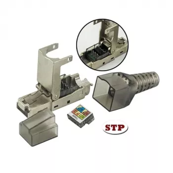 Conector modular RJ45 Cat6a 10G sin herramientas Techly 101911, STP