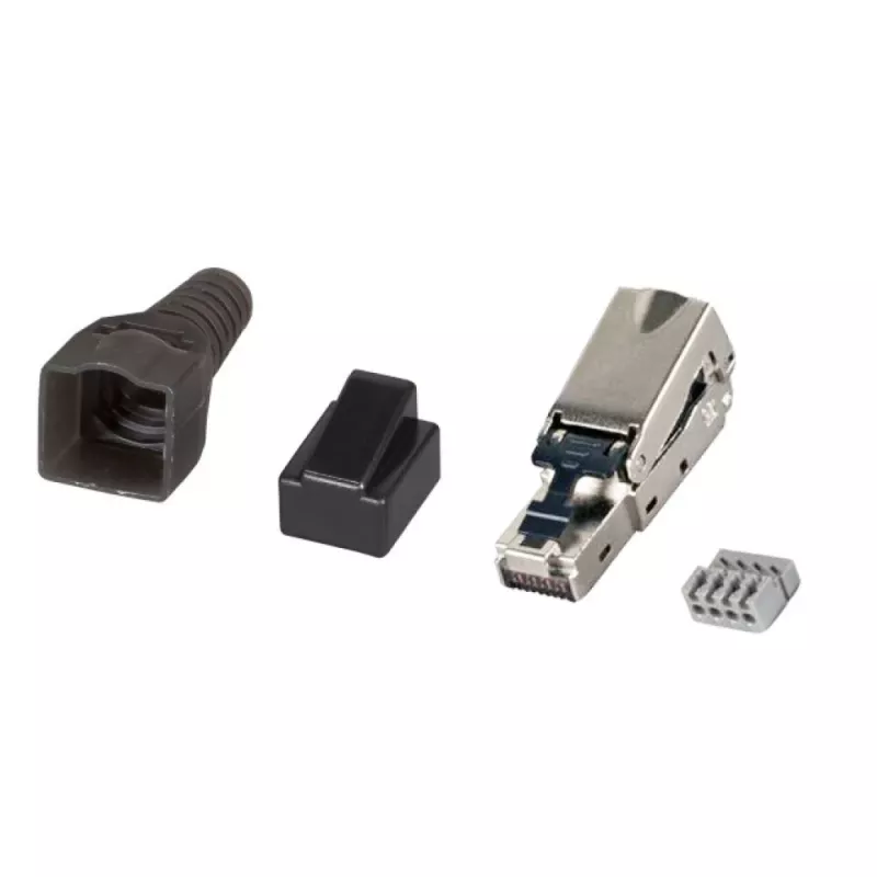 Techly 101911 RJ45 Cat6a 10G Conector modular sin herramientas, STP