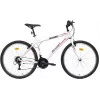 BIKE CITY MILANO 26 bicicleta de ciudad de mujer blanca/rosa 6 velocidades Shimano