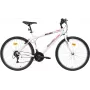 BIKE CITY MILANO 26 bicicleta de ciudad de mujer blanca/rosa 6 velocidades Shimano