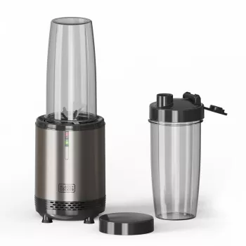 Batidora personal BLACK+DECKER ES9120160B 1000W con 2 botellas Tritan de 600ml y tapas de viaje