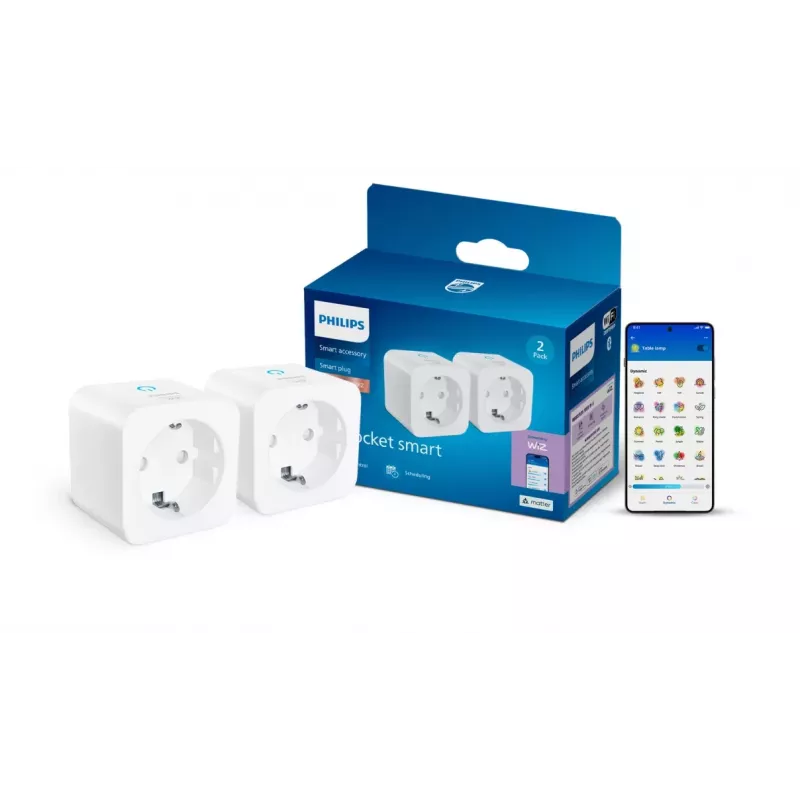 Philips Smart Enchufe inteligente Type-F pack de 2 Matter