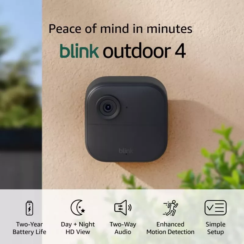 Cámara de seguridad inalámbrica Amazon Blink Outdoor 4, kit de 3 cámaras