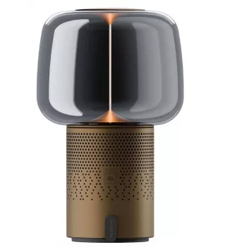 KOODUU Serena Play lámpara LED portátil con altavoz Bluetooth marrón