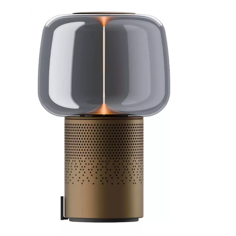 KOODUU Serena Play lámpara LED portátil con altavoz Bluetooth marrón
