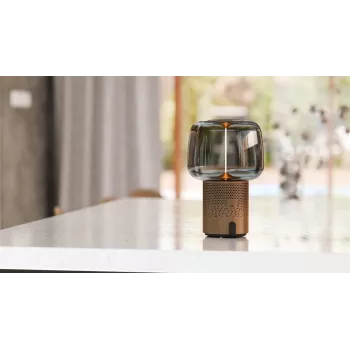 KOODUU Serena Play Lámpara LED portátil con altavoz Bluetooth gris
