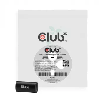 Club 3D adaptador con conector hembra USB-C 40G 240W 8K60Hz