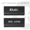 Club 3D adaptador con conector hembra USB-C 40G 240W 8K60Hz