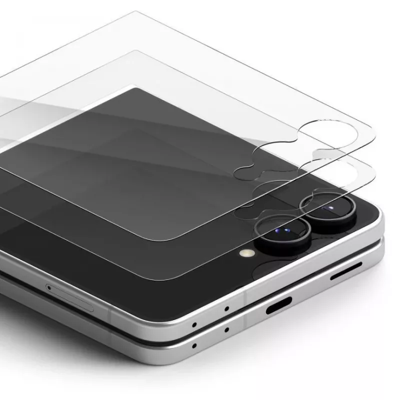 Ringke Cover Display Pro pack de 2 protectores de pantalla de cristal templado para Galaxy Z Flip 8 - transparente