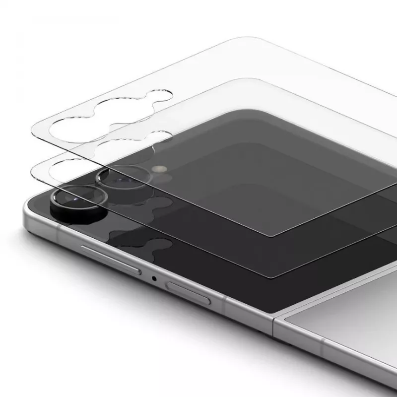 Ringke Cover Display Pro pack de 2 protectores de pantalla de cristal templado para Galaxy Z Flip 8 - transparente