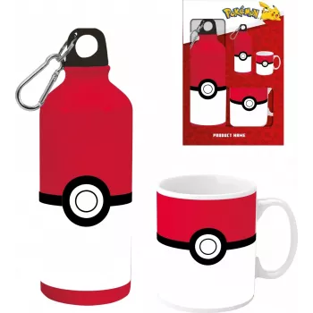 Pokemon botella de aluminio 500ml con set de vaso de cerámica