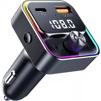 Transmisor FM Bluetooth SENCOR SWM 3000 con USB-A QC3.0, USB-C PD 3.0, reproducción MP3, manos libres, Siri y Google Assistant