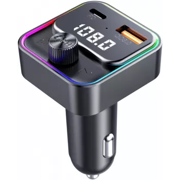 Transmisor FM Bluetooth SENCOR SWM 3000 con USB-A QC3.0, USB-C PD 3.0, reproducción MP3, manos libres, Siri y Google Assistant