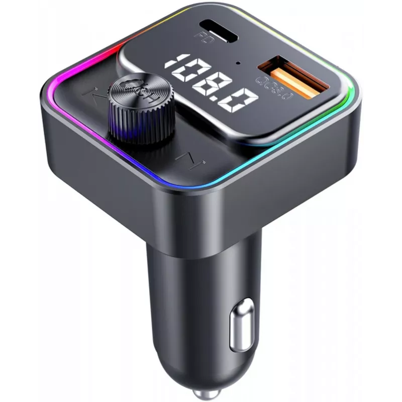 Transmisor FM Bluetooth SENCOR SWM 3000 con USB-A QC3.0, USB-C PD 3.0, reproducción MP3, manos libres, Siri y Google Assistant