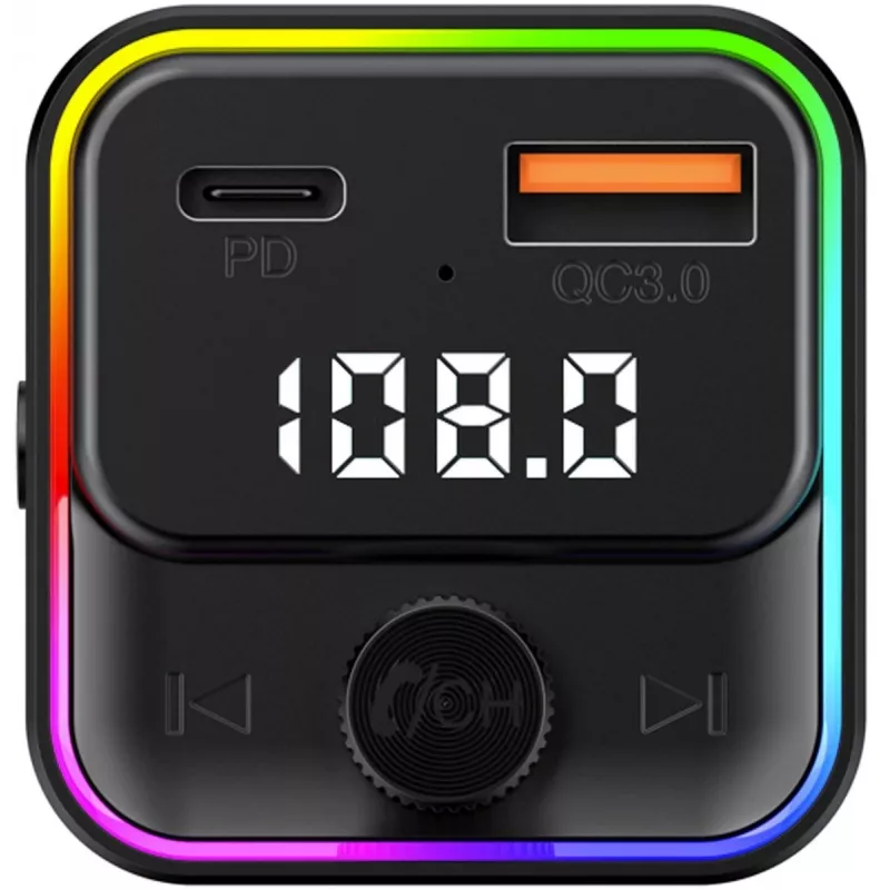 Transmisor FM Bluetooth SENCOR SWM 3000 con USB-A QC3.0, USB-C PD 3.0, reproducción MP3, manos libres, Siri y Google Assistant