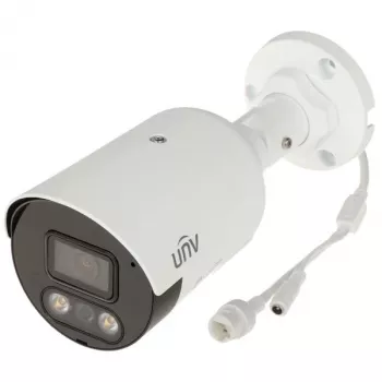 UNIVIEW IPC2128SB-ADF28KMC-I1 Cámara IP bullet fija 8MP 4K UHD con audio bidireccional y disuasión activa