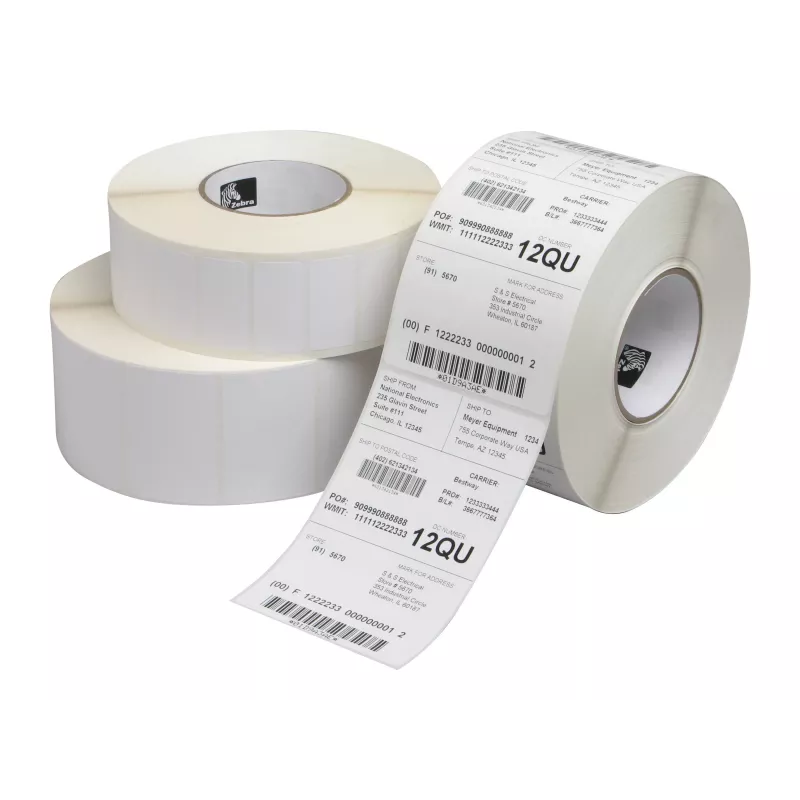 Zebra Z-Perform 1000T - blanco - papel - transferencia térmica - permanente - cuadrado