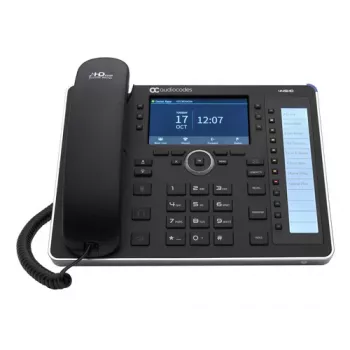 AudioCodes 445HD - Teléfono VoIP con visualización de número/llamada en espera