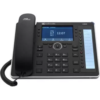 AudioCodes 445HD - Teléfono VoIP con visualización de número/llamada en espera