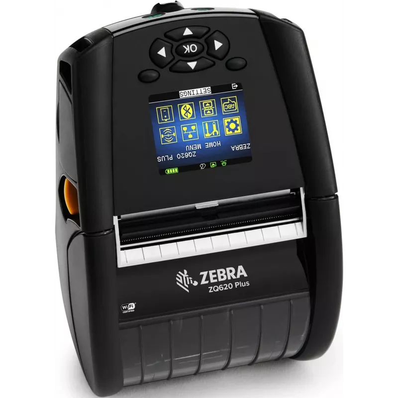 Zebra Impresora DT ZQ620 Plus 3 inch/72mm Healthcare Fuentes en inglés Wi-Fi 6 Dual Radio (802.11AX/BT5.x) Linered Platen Núcleo 0.75 inch Grupo E Clip de cinturón