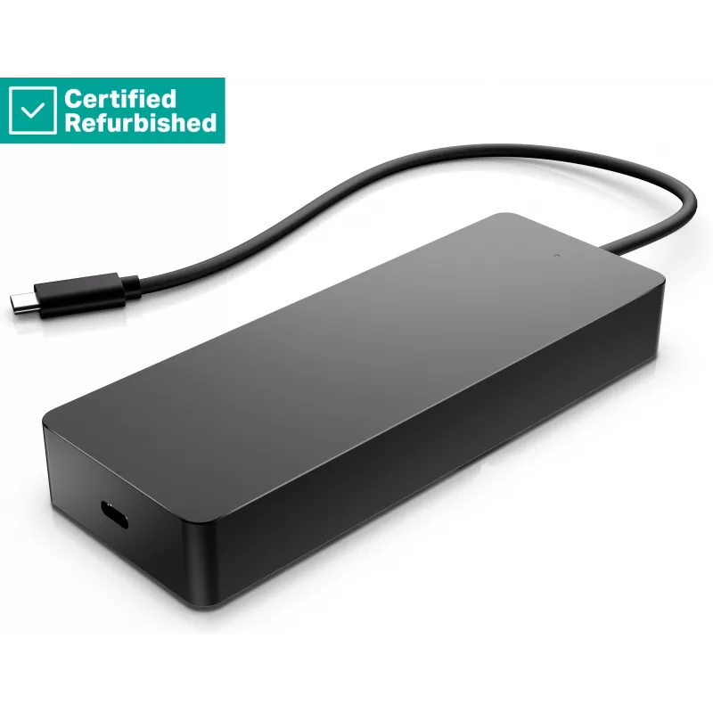 RENEW GOLD HP Universal USB-C Multiport Travel Hub 65W - 2 x USB 3.2, 2 x USB-C, 1 x DP, 1 x HDMI, 1 x RJ-45, 1 año