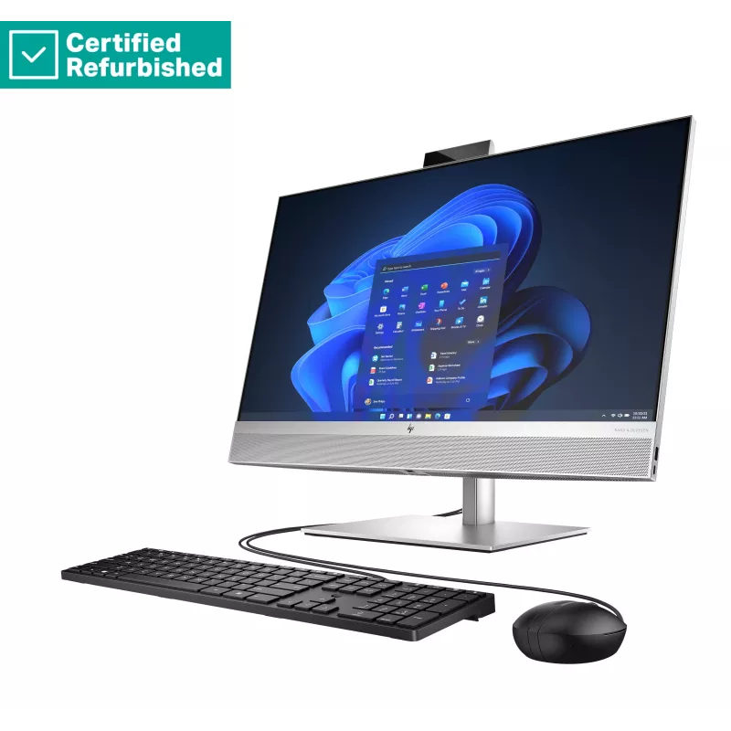 RENEW SILVER HP Elite 870 G9 AIO All-in-One 27 - i9-14900, 64GB, 2TB SSD, 27 QHD no táctil AG, altura ajustable, ratón USB, Win 11 Pro, 1 año