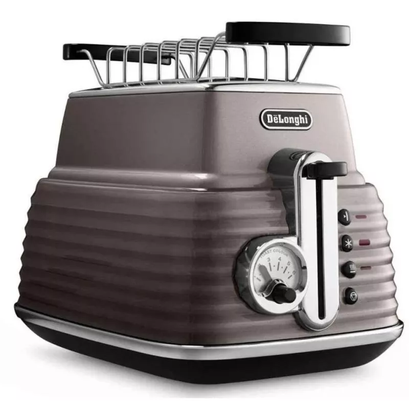 De'Longhi Scultura CTZ2103BG tostadora de 2 ranuras, 900 W, dorado champán