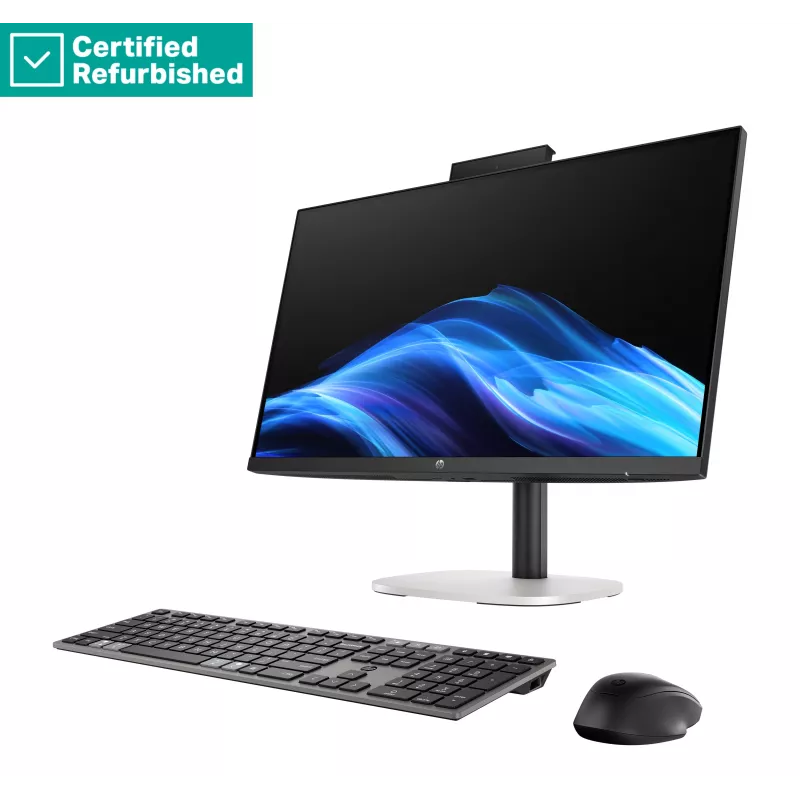 RENEW SILBER HP ProStudio 4 AIO All-in-One 24 - Ultra 5-235, 32GB, 512GB SSD, 23,8 inch FHD Touch AG, altura ajustable, ratón USB, Win 11 Pro, 1 año