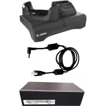 Zebra Kit - Estación de carga individual con compartimento para batería de repuesto y comunicación USB