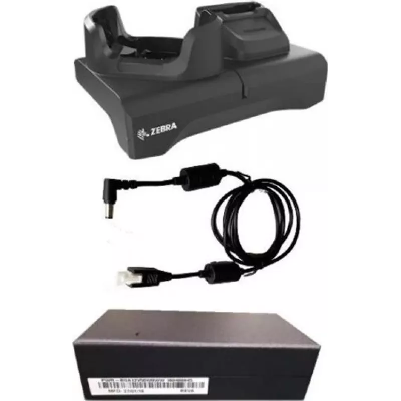 Zebra Kit - Estación de carga individual con compartimento para batería de repuesto y comunicación USB