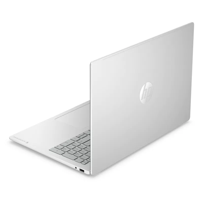 HP OmniBook 5 16-bn0006nyx - Core 5 120U, 16GB LPDDR5X 5200 on-board, 1TB PCIe Gen4 Value, 16.0 inch 3K (2880x1800) OLED, Gletschersilber - 1080p IR TNR, sin adaptador de CA de 65W, Win 11 Home, 1 año
