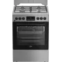 BEKO cocina FBM62320SDS, ancho 60 cm, A, gas/eléctrica, indicador LED
