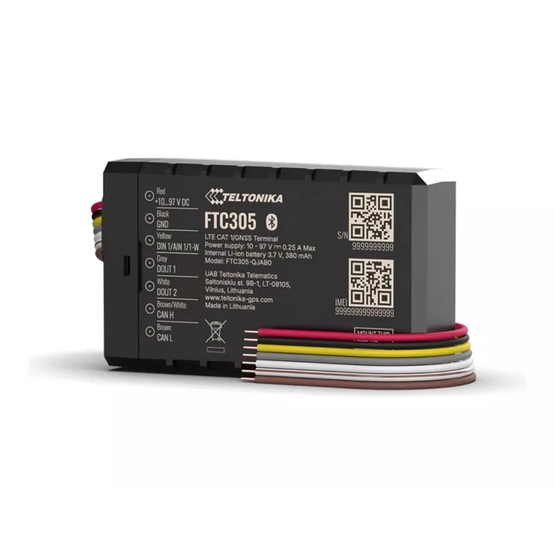 Teltonika FTC305 rastreador compacto de e-movilidad 4G LTE Cat 1 con lectura de datos CAN