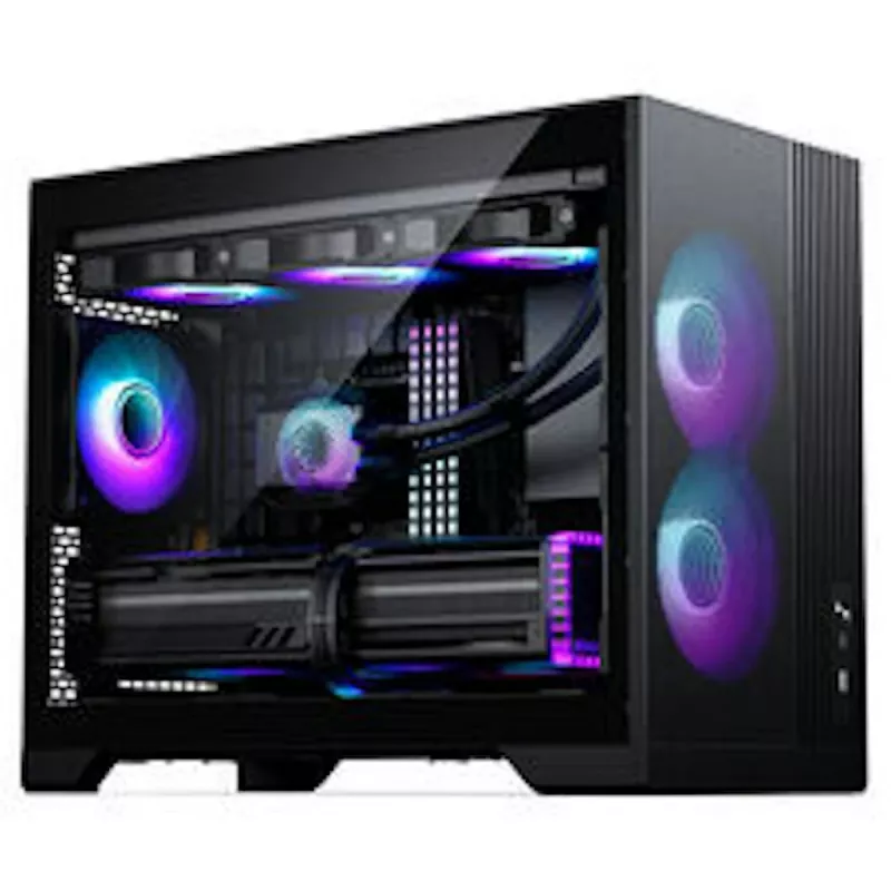PHANTEKS XT M3 caja de PC, caja mini + ventilador D30 PWM Regular Airflow D-RGB, pack de 3, negro