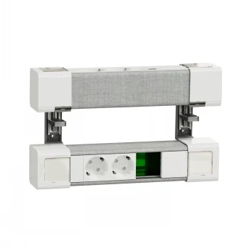 SCHNEIDER ELECTRIC UNICA SYSTEM+ DISPOSITIVO DE SOBREMESA 4XSCHUKO+USB A/C+RJ45 OPT, BLANCO/GRIS